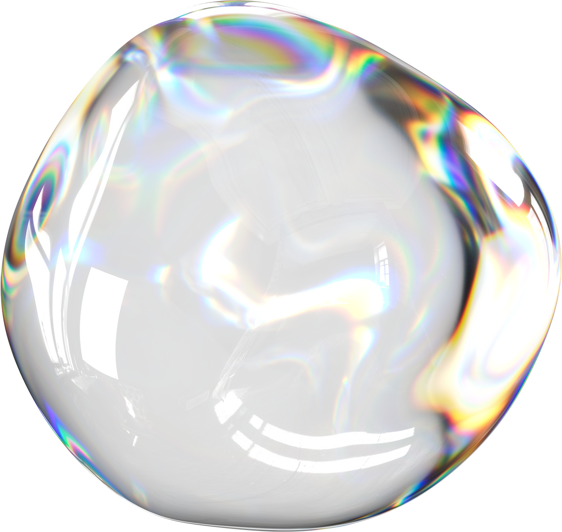 3D Soap bubble abstract shapes