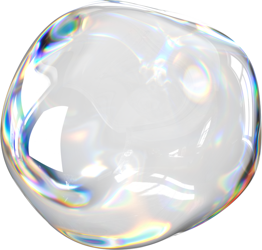 3D Soap bubble abstract shapes